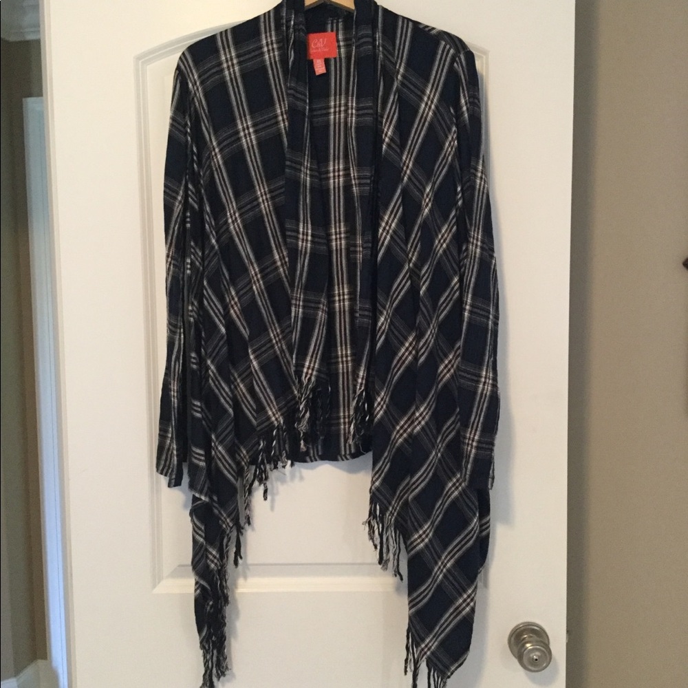 Kimono style plaid wrap size XS